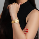 Conjunto Completo de Elegância: Relógio Dourado e Pulseira + Frete Gratis Todo Brasil! e Ganhe um Brinco Exclusivo