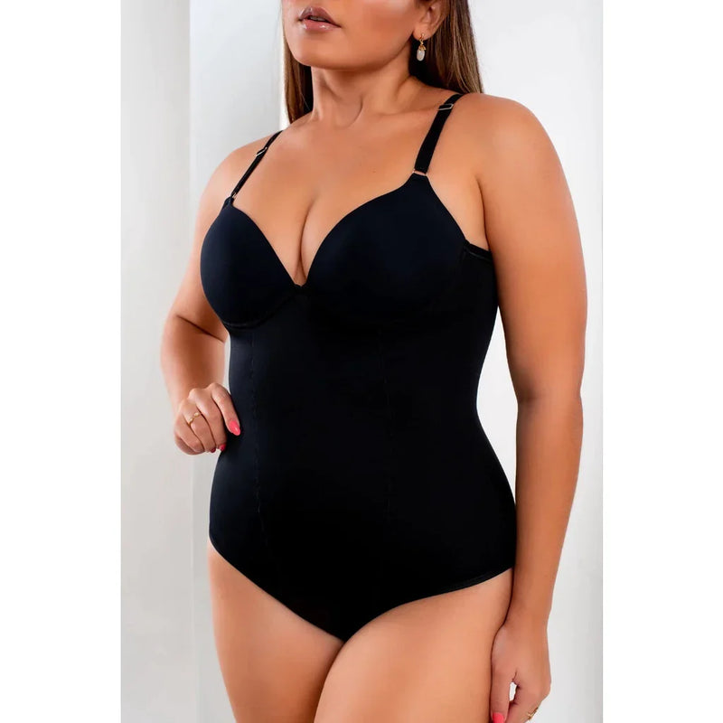 Modelador Body Cinta com Bojo Redutora Compressão Cetinete Reforçado Cinta Modeladora