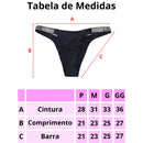 Kit com 3 Calcinhas fio dental com Strass ''Love Secret'' Lisa